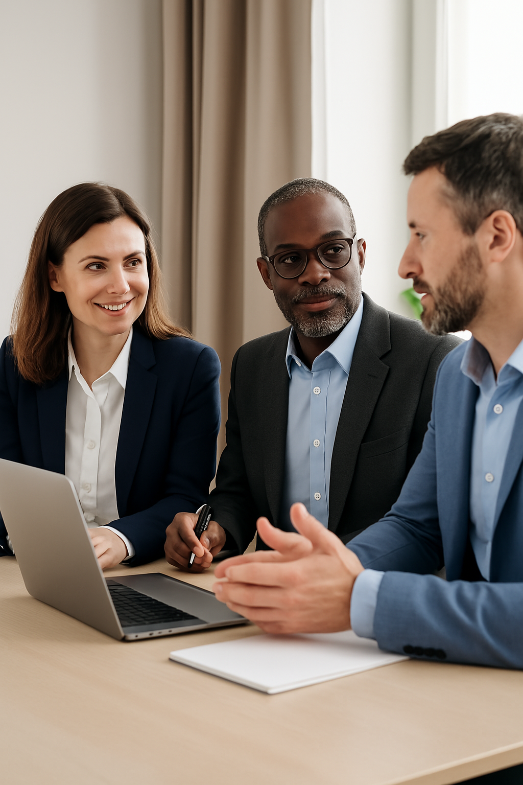 A team of IT consultants collaborating